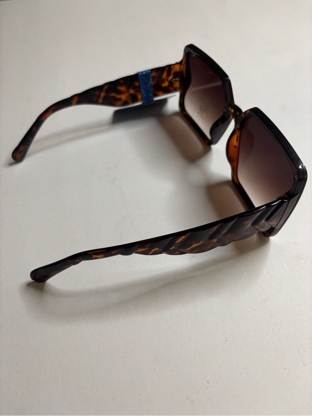 Bob Mackie Tortoise Square Sunglasses - Brown Gradient Lenses